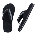 The Healer Men’s Arch Support Diabetic Slippers | Black Cushioned Comfort Footwear | Non-Slip Sole, Lightweight & Breathable | Home & Outdoor Slides