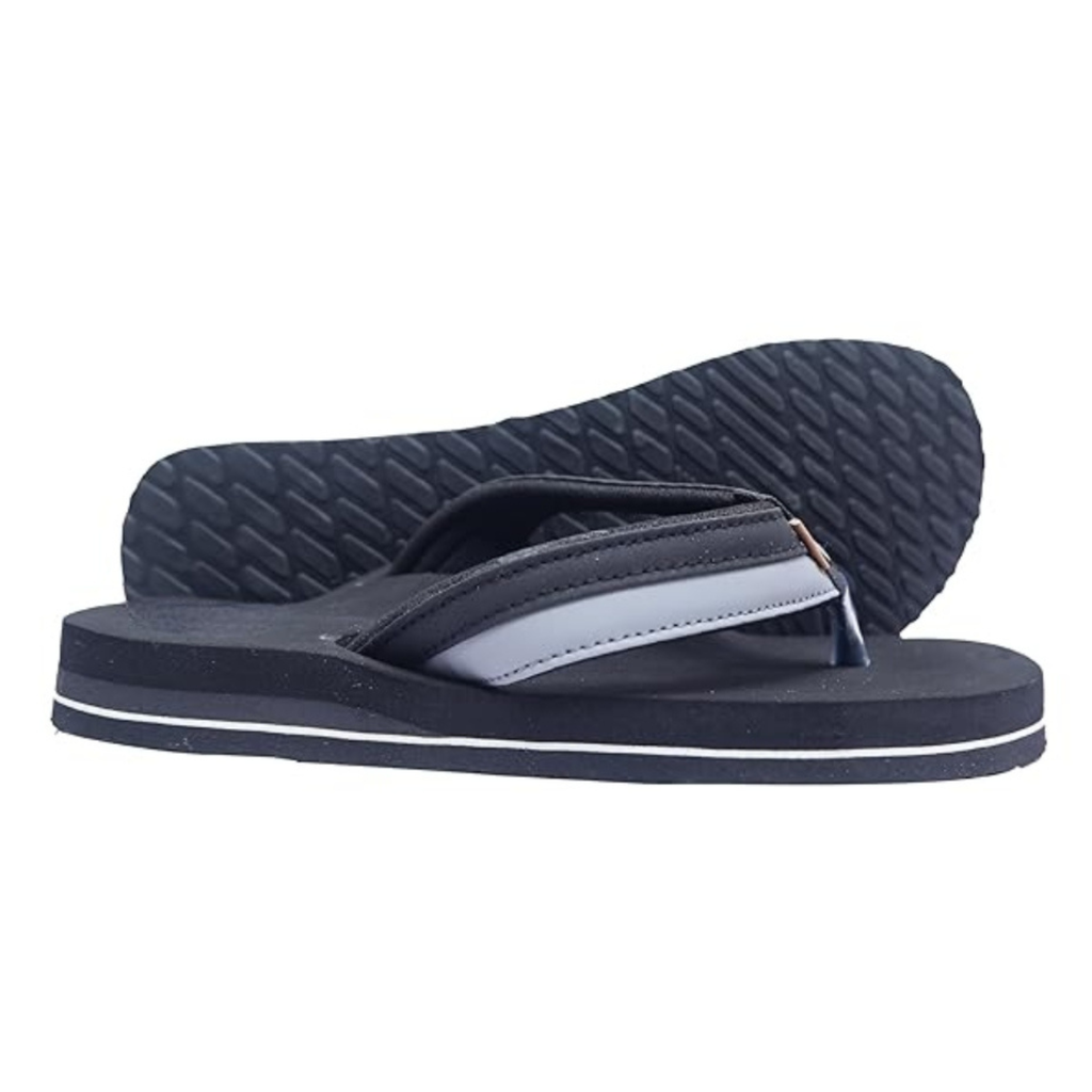 The Healer Men’s Arch Support Diabetic Slippers | Black Cushioned Comfort Footwear | Non-Slip Sole, Lightweight & Breathable | Home & Outdoor Slides