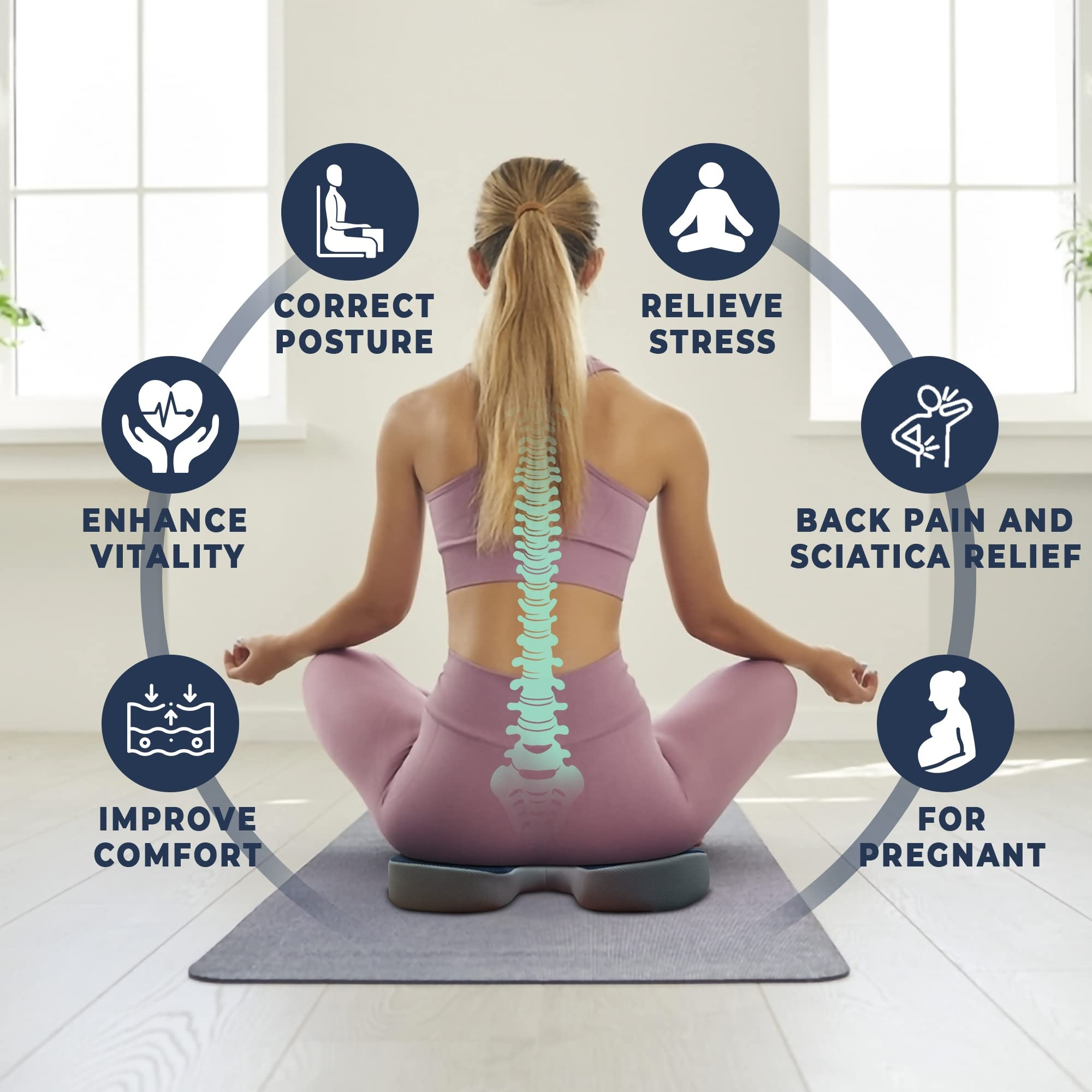 The Healer Foam Cushion | Abstract Coccyx Cushion