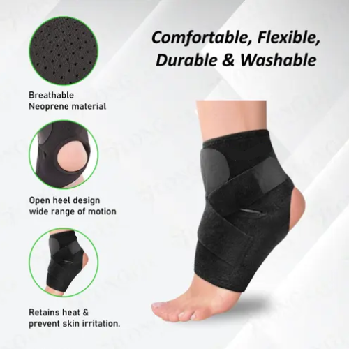 Ankle Support Brace for Men & Women | Adjustable Compression Wrap for Sprains, Swelling & Injury Recovery | Pain Relief & Stability for Sports, Running & Daily Use | One Size Fits All
