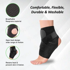 Ankle Support Brace for Men & Women | Adjustable Compression Wrap for Sprains, Swelling & Injury Recovery | Pain Relief & Stability for Sports, Running & Daily Use | One Size Fits All