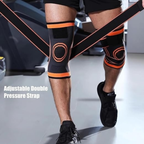 Adjustable Knee Support with Dual Strap | Compression Knee Cap Brace for Pain Relief, Ligament Injury, Arthritis & Gym | Anti-Slip 3D Fit for Men & Women
