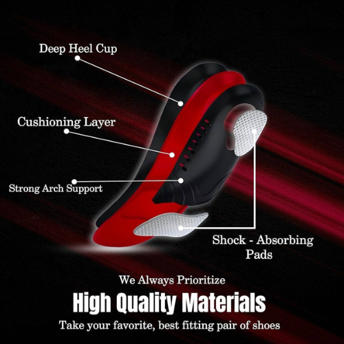 The Healer Plantar Fasciitis Insoles for Men & Women | Semi-Rigid Arch Support Insoles | For Heel Pain, Flat Feet & Long Standing Comfort | Trim-to-Fit