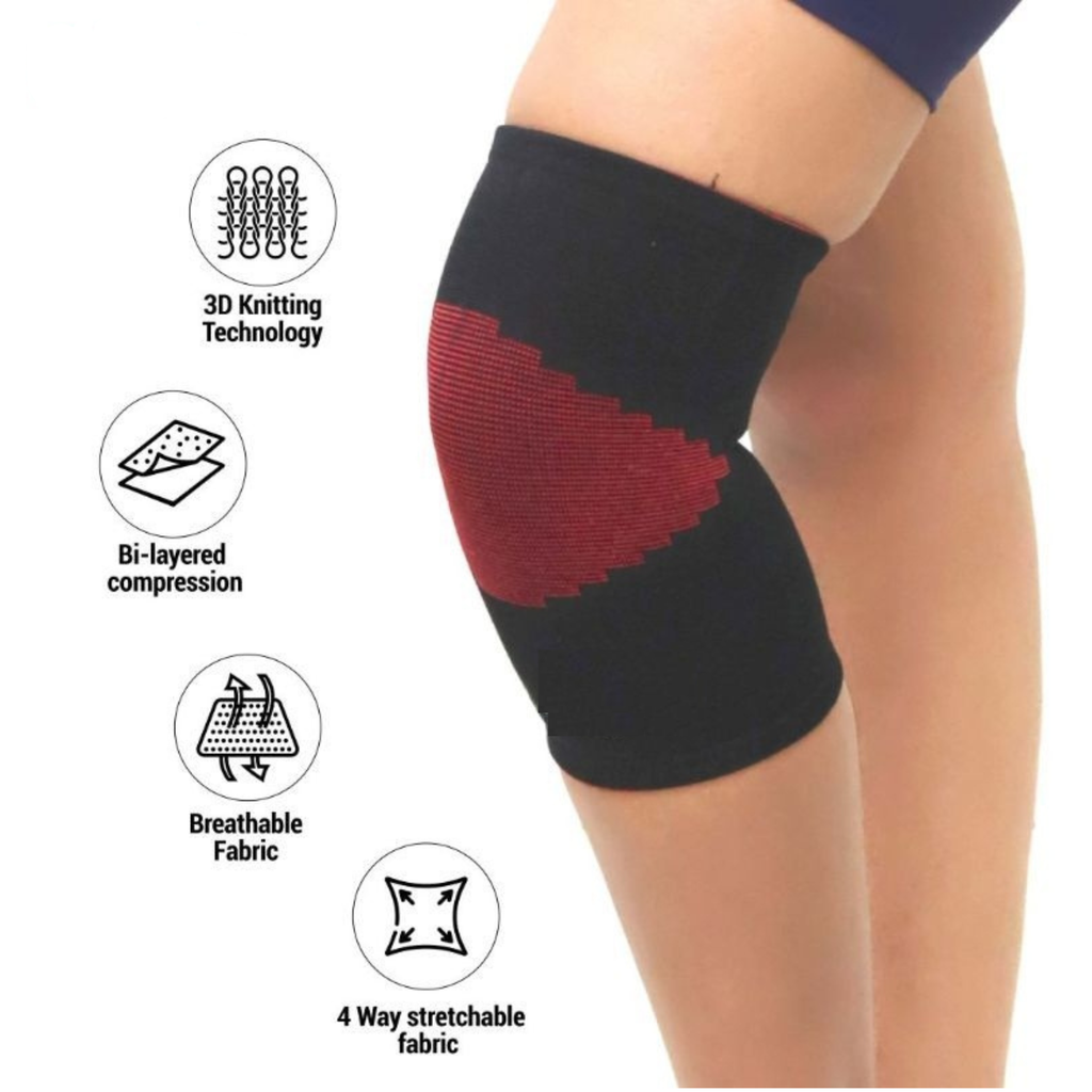 3D Knee Support Compression Sleeve with Anti-Slip Silicone, Pain Relief & Sports Injury Protection for Men & Women – Gym, Arthritis, Ligament Support