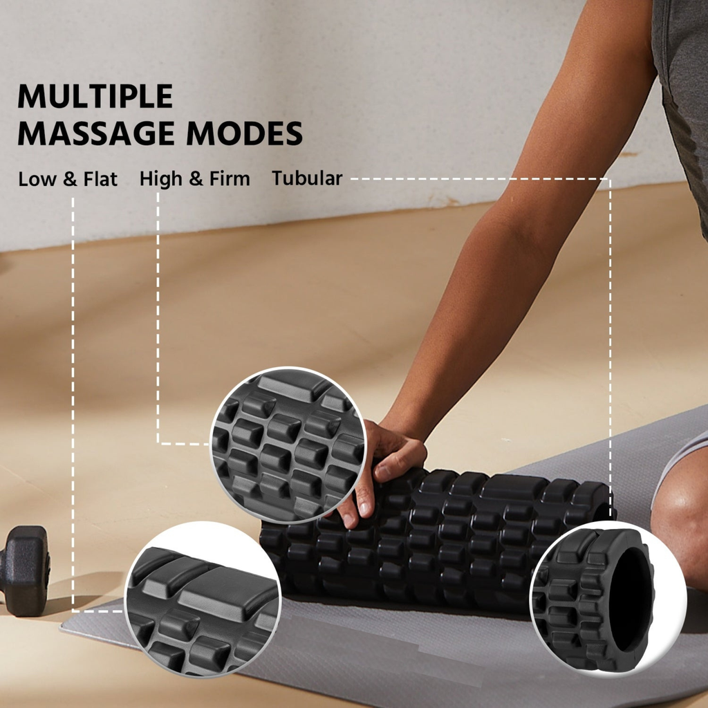 Foam Roller for Deep Tissue Massage & Muscle Recovery – High-Density, Sweat-Resistant Roller for Back, Legs, Yoga, Gym, Running, Physiotherapy & Pain Relief – Trigger Point Therapy Tool