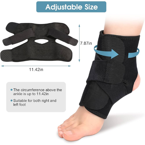 Ankle Support Brace for Men & Women | Adjustable Compression Wrap for Sprains, Swelling & Injury Recovery | Pain Relief & Stability for Sports, Running & Daily Use | One Size Fits All