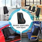 BlueGel Memory Foam Lumbar Support Cushion | Orthopedic Back Support for Office Chair & Car Seat | Ergonomic Design for Lower Back Pain Relief | Breathable Mesh Cover – Black