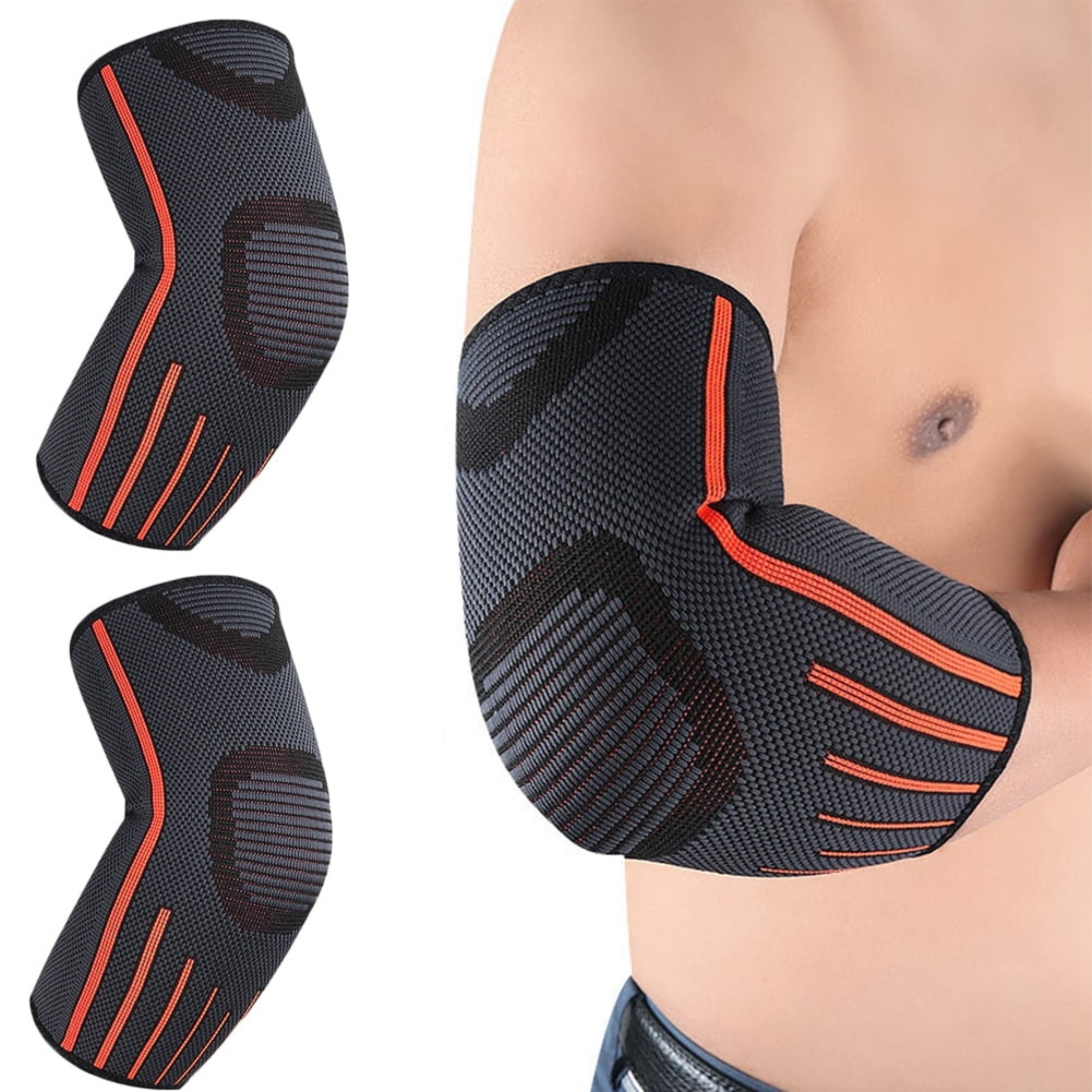 Adjustable Knee Support with Dual Strap | Compression Knee Cap Brace for Pain Relief, Ligament Injury, Arthritis & Gym | Anti-Slip 3D Fit for Men & Women