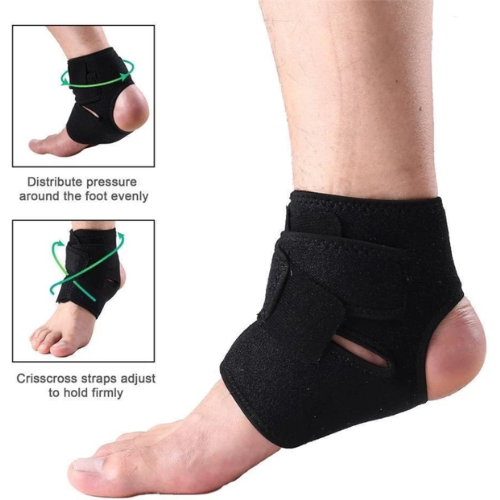 Ankle Support Brace for Men & Women | Adjustable Compression Wrap for Sprains, Swelling & Injury Recovery | Pain Relief & Stability for Sports, Running & Daily Use | One Size Fits All